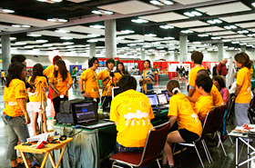 The "Share Your Voice" booth was set up at the Hawaii Convention Center.