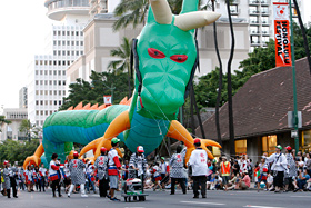 Many local volunteers participate in the Saitama Ryujin Matsuri Kai performance.