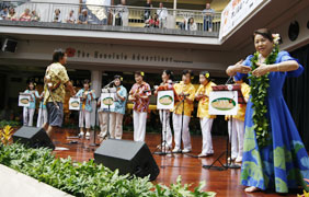 Ukulele Studio Mahana proudly performs at Ala Moana Center Stage.