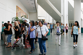 There was an endless flow of people at the Hawaii Convention Center.