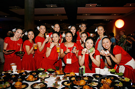 Always bubbly and spectacular, the members of NHK Mito Komaki Kei Hula Halau.