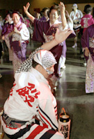 All joined to dance below the stage