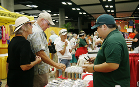 Visitors bought products made in Hawaii as gifts to take home.