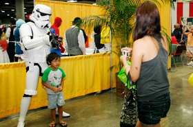 The characters in their costumes are kind enough to pose for pictures with children… even adults.