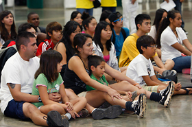 The Wadaiko performance is always very popular with the students.