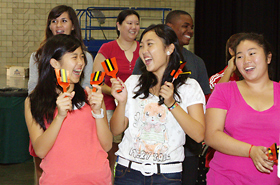 The Hawaii students thoroughly enjoyed  dancing Yosakoi.