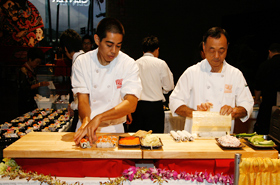 Shokudo's live demonstration of the California Roll.