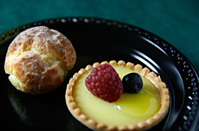 La Palme D'or Patisserie's lemon tarte and choux a la creme.