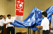 The students get ready to unveil their mikoshi