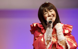 Momoi sang gently with all her feelings.  Perhaps the audience moved her to tears…