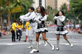 The cheerleading group from INHA University in Korea.