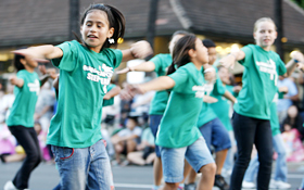 The Nanaikapono Step Team, light on their feet.