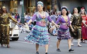 Just gazing at the costumes of the belly  dancers is entertainment on its own.