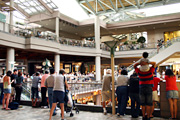 Audience gathered at the stage