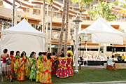 Hula dancers back stage
