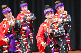 Okinawan dance performed by members of IZENA-NO-KAI.