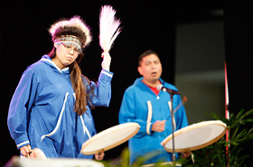 Folk dance by the Alaska Native Heritage Center Dance Group.