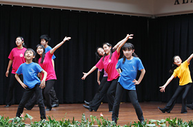 Members of Youth Theatre Japan were really into their stage performance.