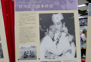 A father’s expression of relief reflects the tumultuous time, as he hugged his son who just returned safely from war.